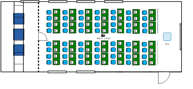 移動(dòng)通信原理實(shí)訓(xùn)室建設(shè)方案(圖1) 實(shí)驗(yàn)室實(shí)景圖及平面圖