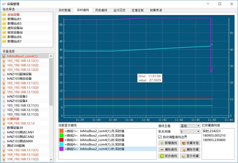 設(shè)備管理實(shí)時(shí)曲線